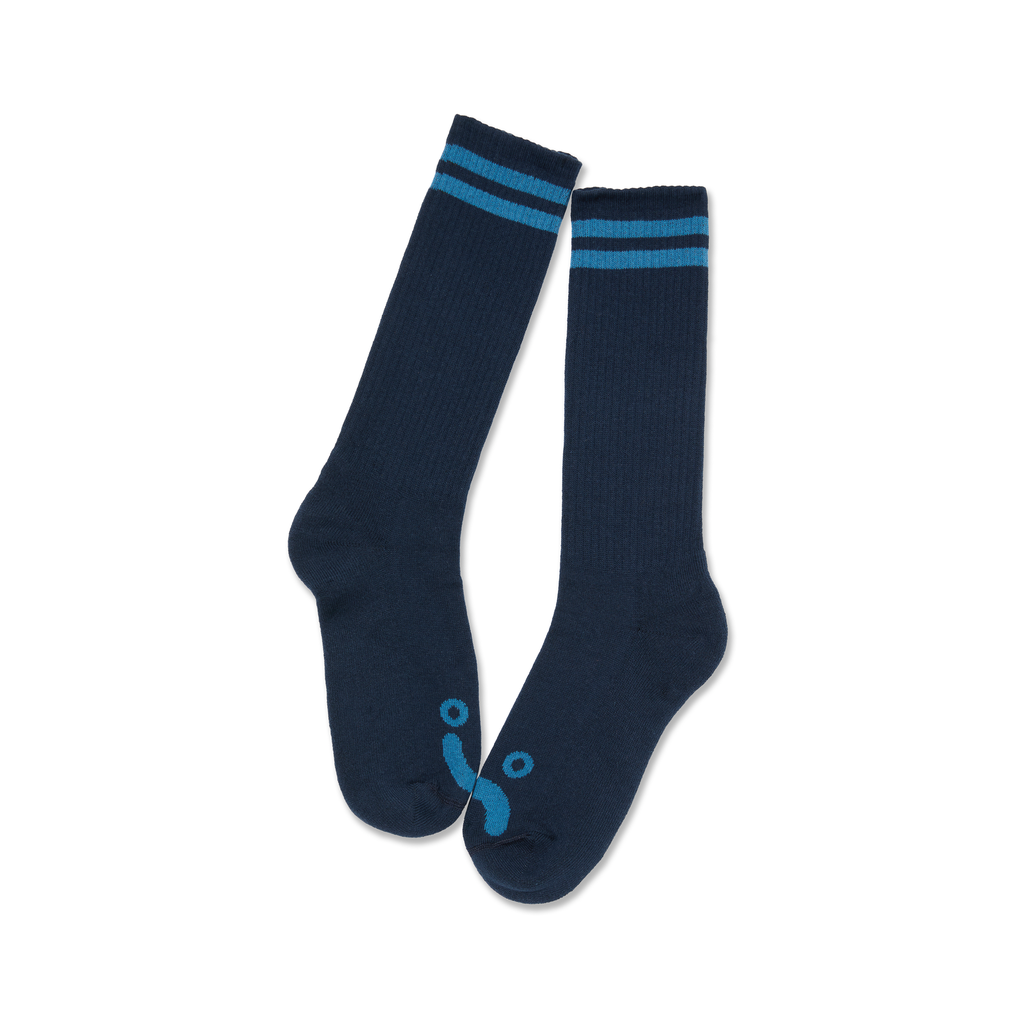 Polar Skate Co. RIB SOCKS | HAPPY SAD - Dark Blue/Blue