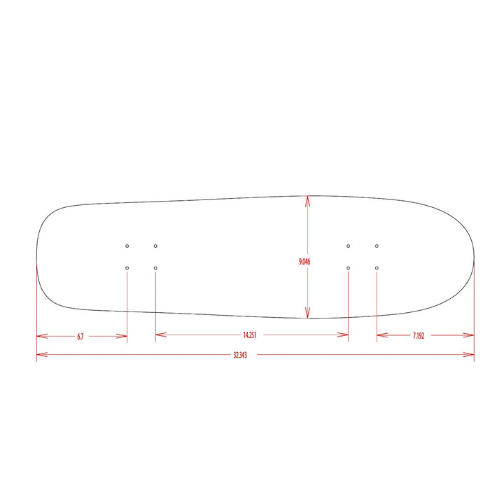 LIMOSINE SHAPED BOARD 1 - BROWN METALLIC