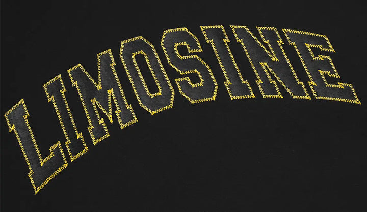 LIMOSINE BLACK VINYL HOOD - GOLD STITCH