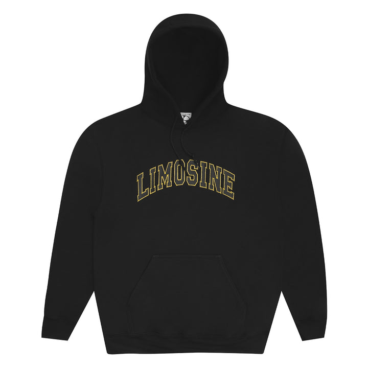 LIMOSINE BLACK VINYL HOOD - GOLD STITCH