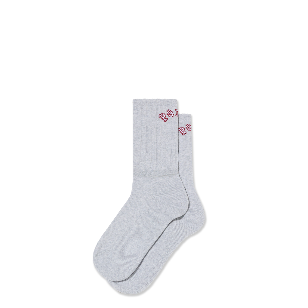 Polar Skate Co. Rib Socks College Heather Grey