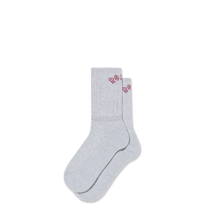 Polar Skate Co. Rib Socks College Heather Grey