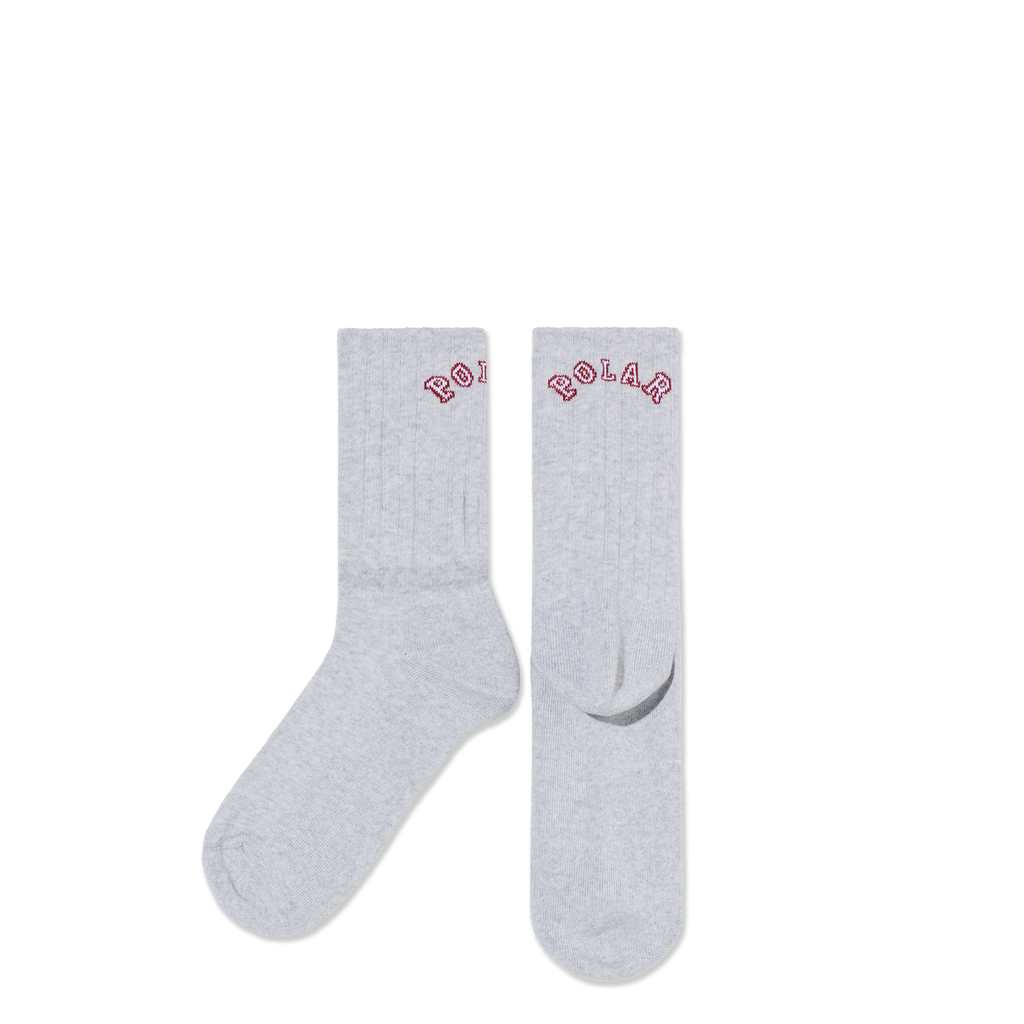 Polar Skate Co. Rib Socks College Heather Grey