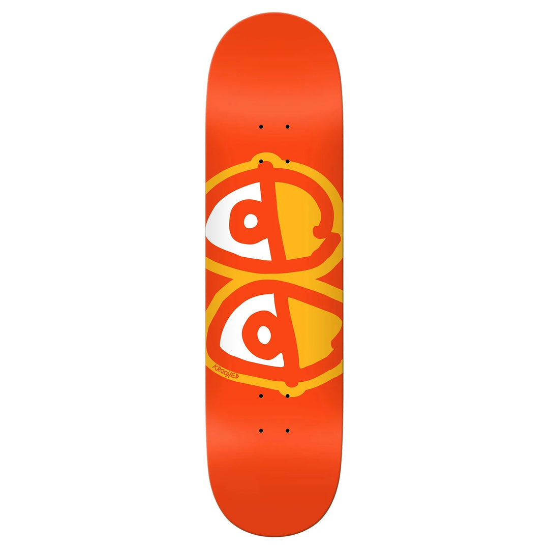 Krooked Skateboard Deck Team Eyes Orange 8.25