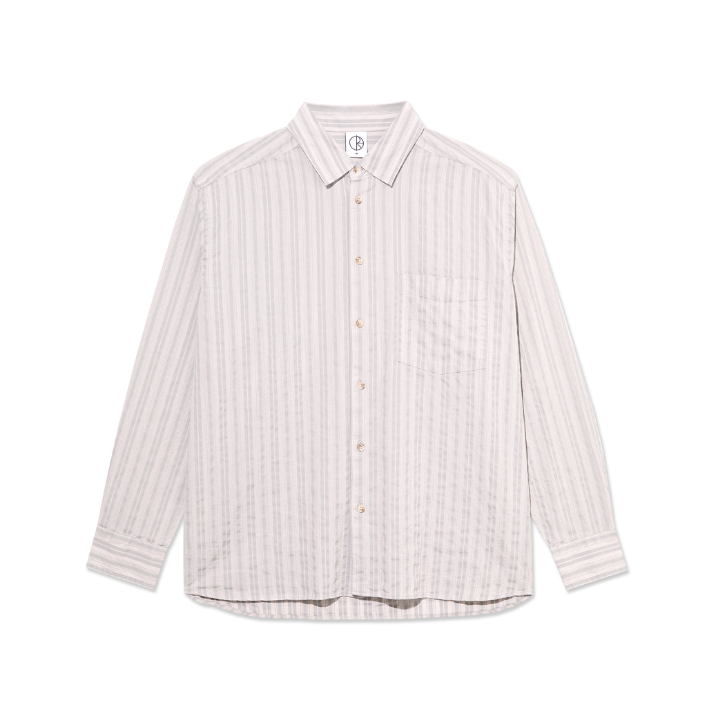 Polar Skate Co. Bart LS Shirt Grey Stripe