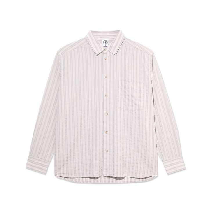 Polar Skate Co. Bart LS Shirt Grey Stripe