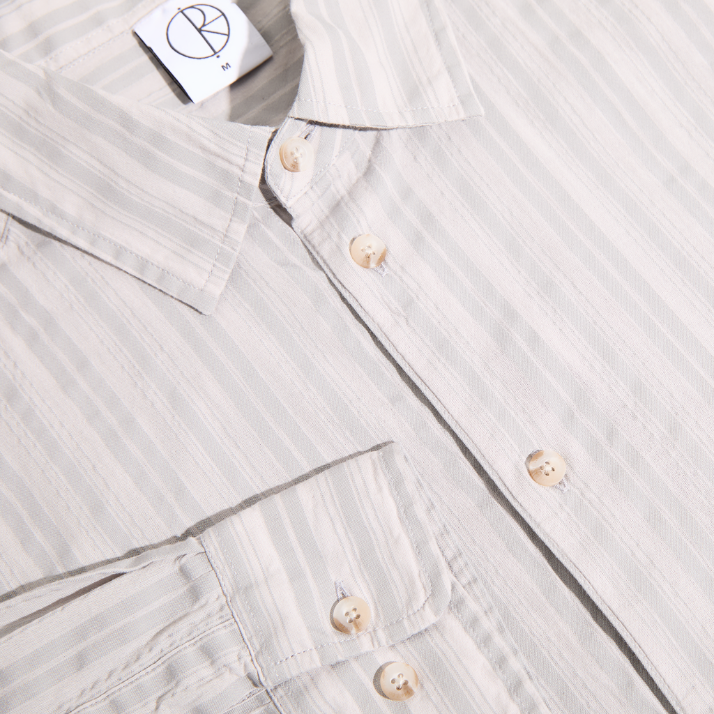 Polar Skate Co. Bart LS Shirt Grey Stripe
