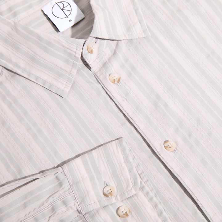 Polar Skate Co. Bart LS Shirt Grey Stripe