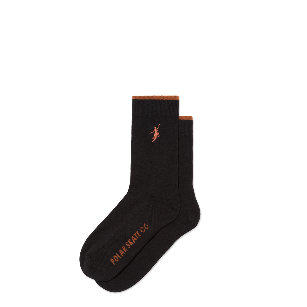 Polar Skate Co. Business Socks No Complies Forever Black/Caramel