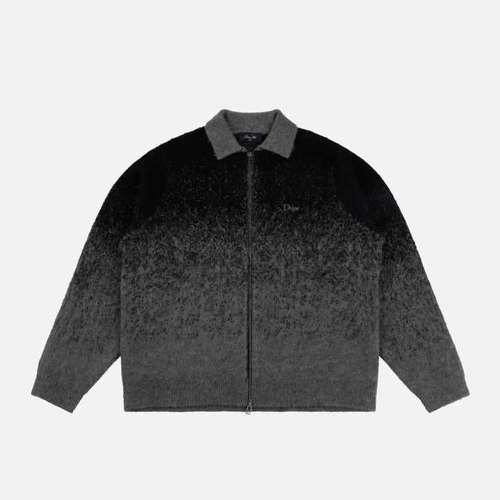 Dime Mohair Double Zip Knit Black/Charcoal