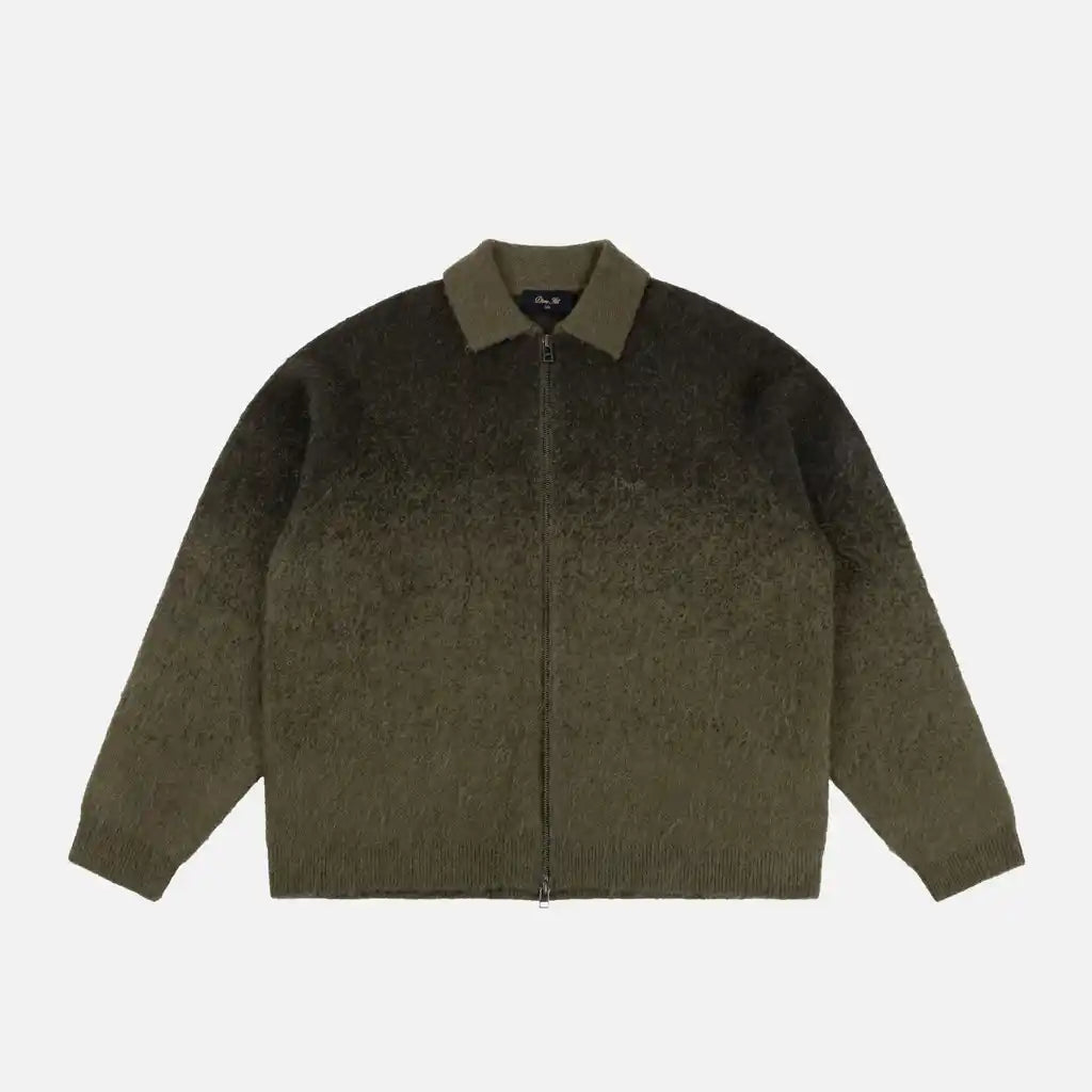 Dime Mohair Double Zip Knit Forest
