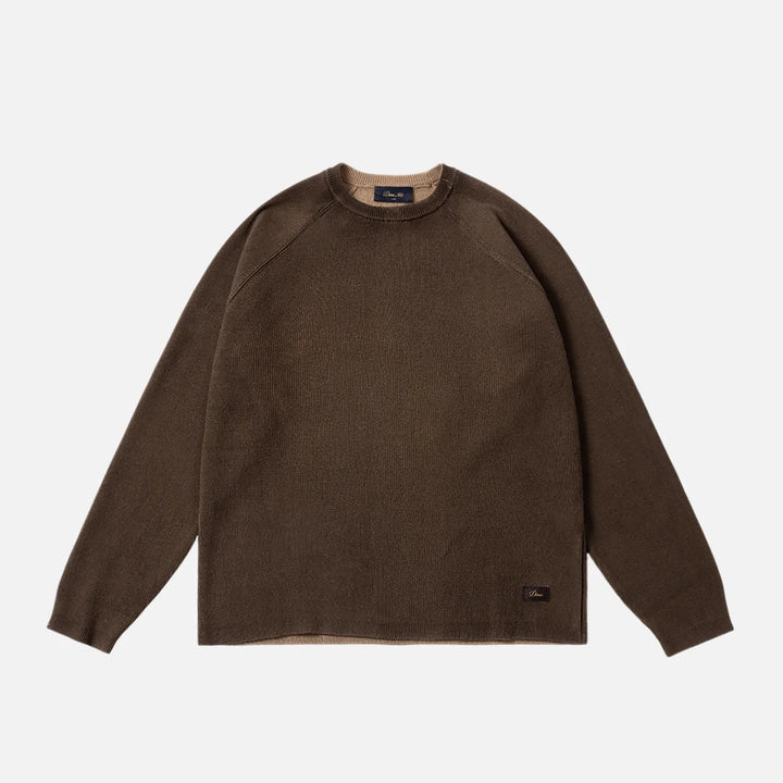 Dime Printed Rib Sweater Brown/Tan