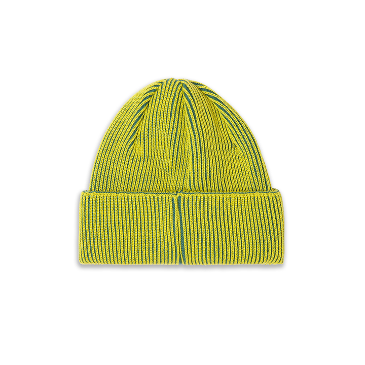 Polar Skate Co. Lines Merino Beanie Chartreuse/Army Green