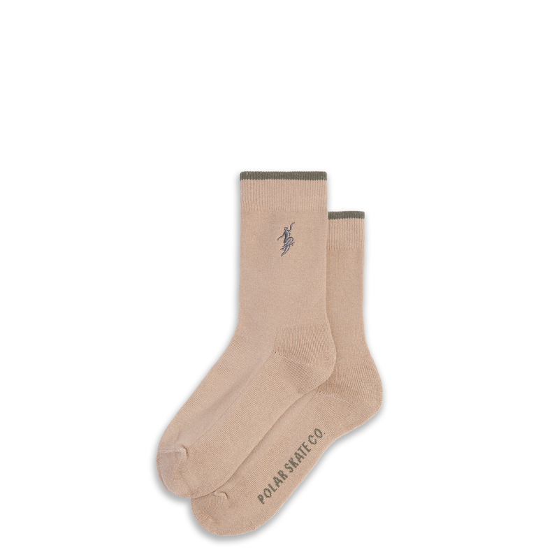 Polar Skate Co. Business Socks No Complies Forever Beige/Olive