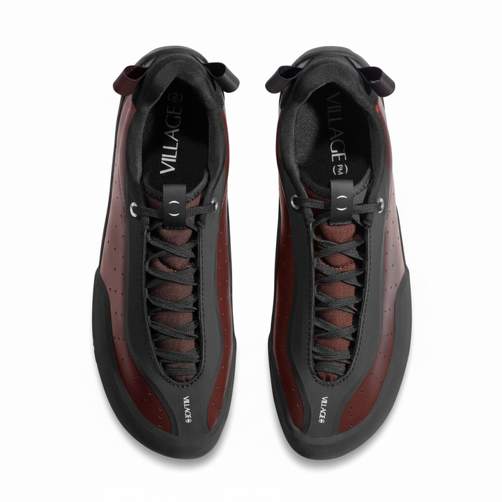 Village PM 2PM Synthetic Leather Maroon/Natural Black