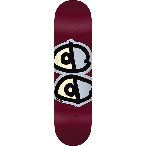 Krooked Skateboard Deck Team Eyes Maroon 8.75