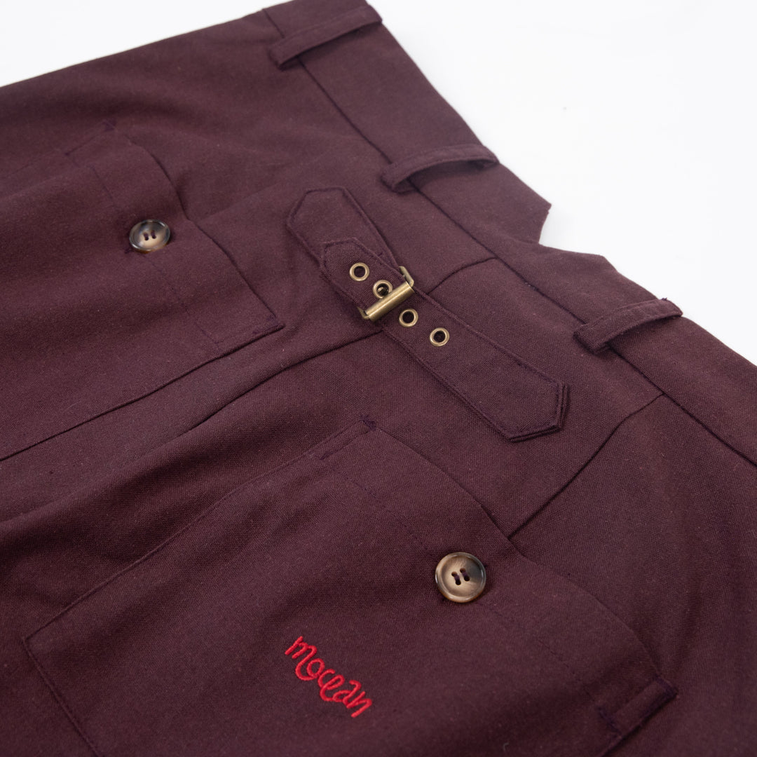 Mocean Linen Pants Cherry Brown