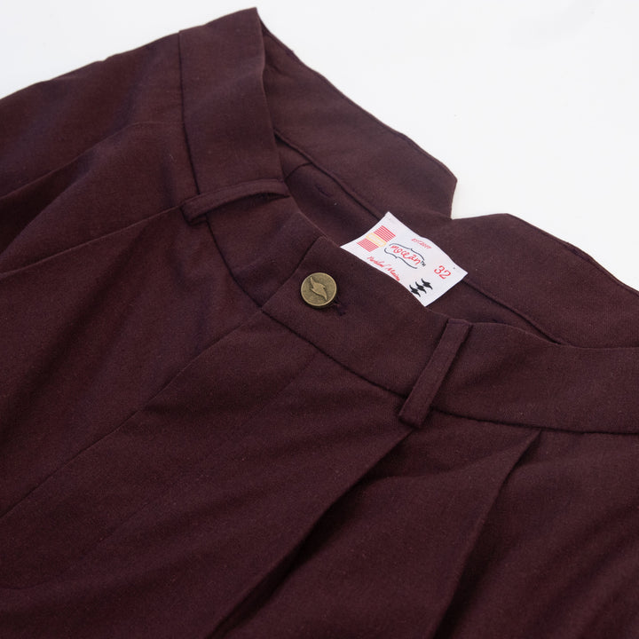 Mocean Linen Pants Cherry Brown