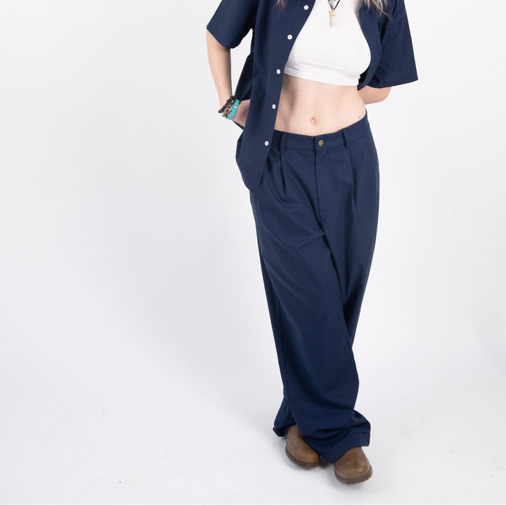 Mocean Linen Pants Navy