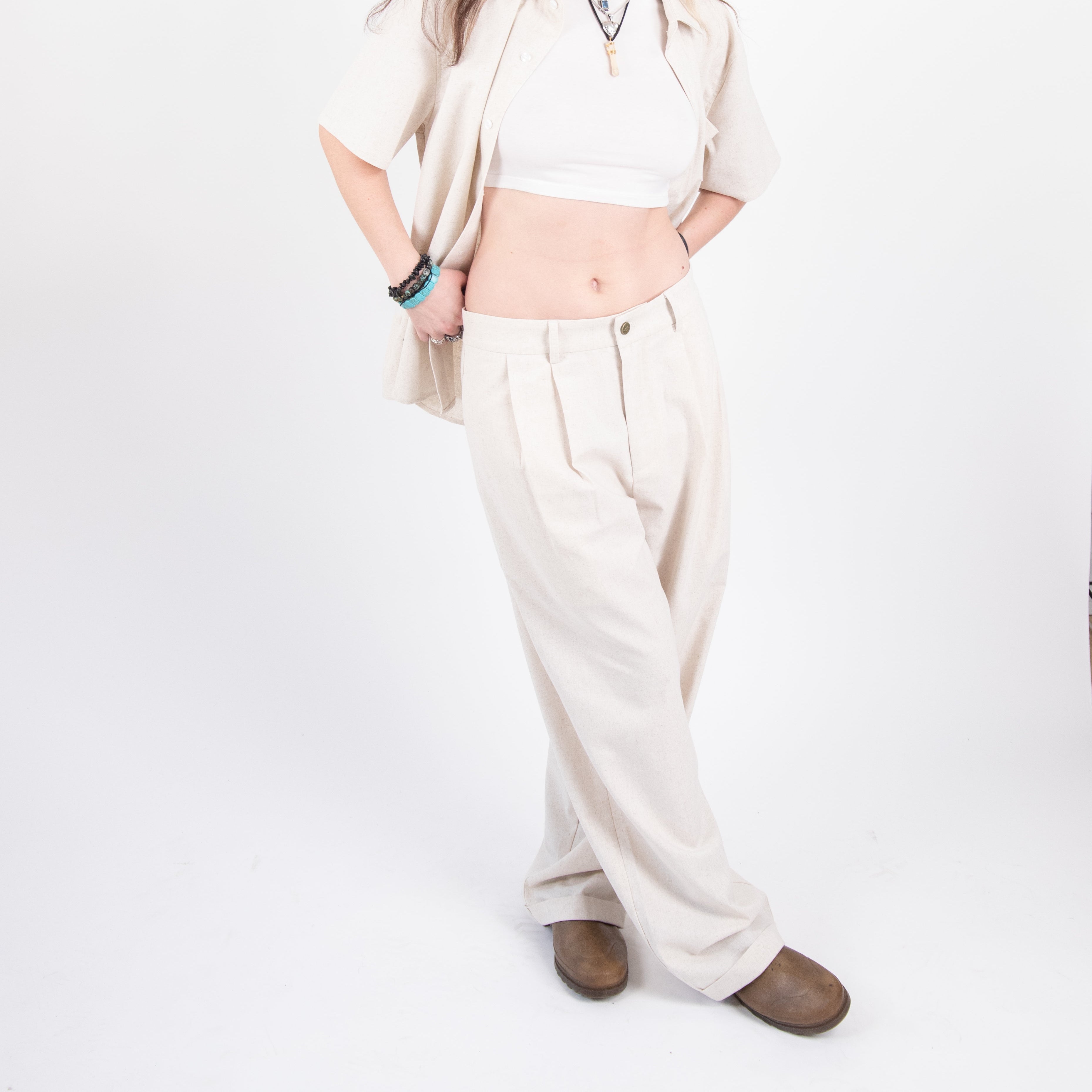 2025 Speakeasy Linen Pants Beige – moceanskate