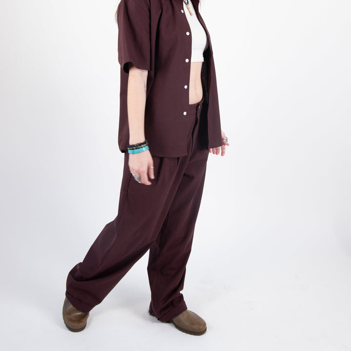 Mocean Linen Pants Cherry Brown