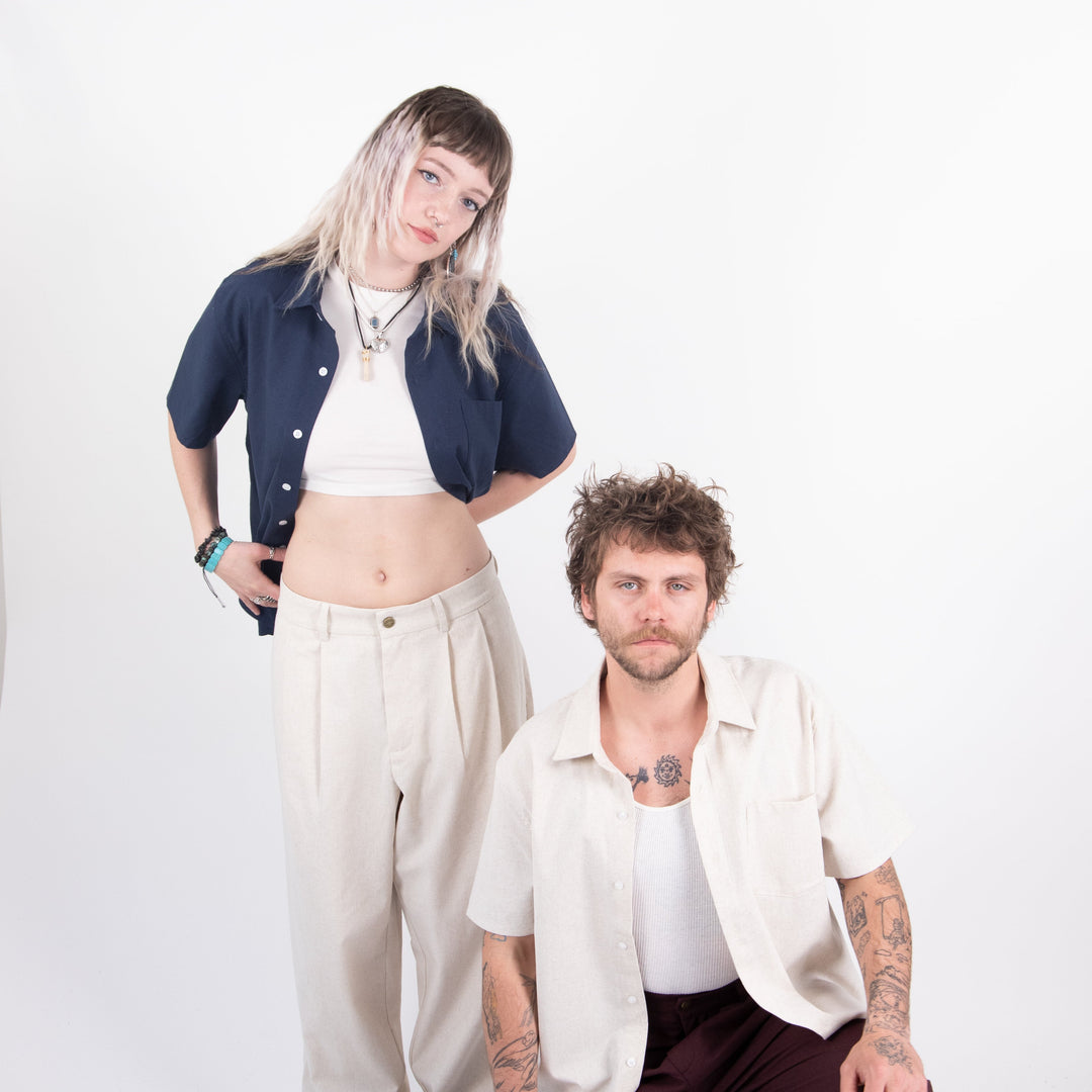 Mocean Linen Shirt Navy