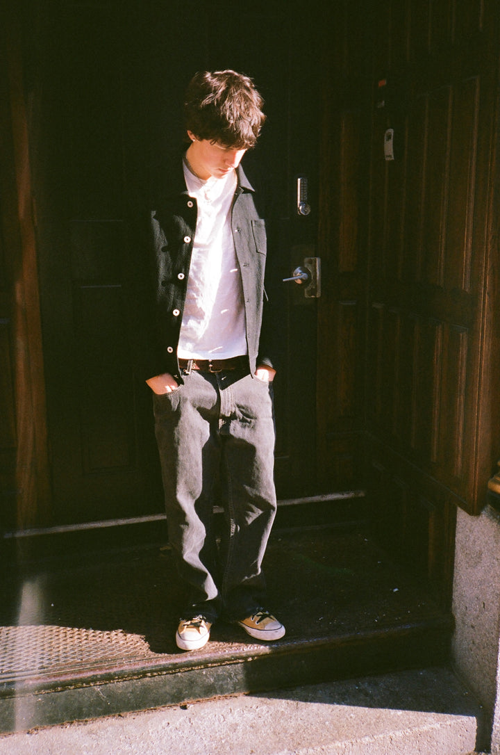 Black Textured Over Shirt