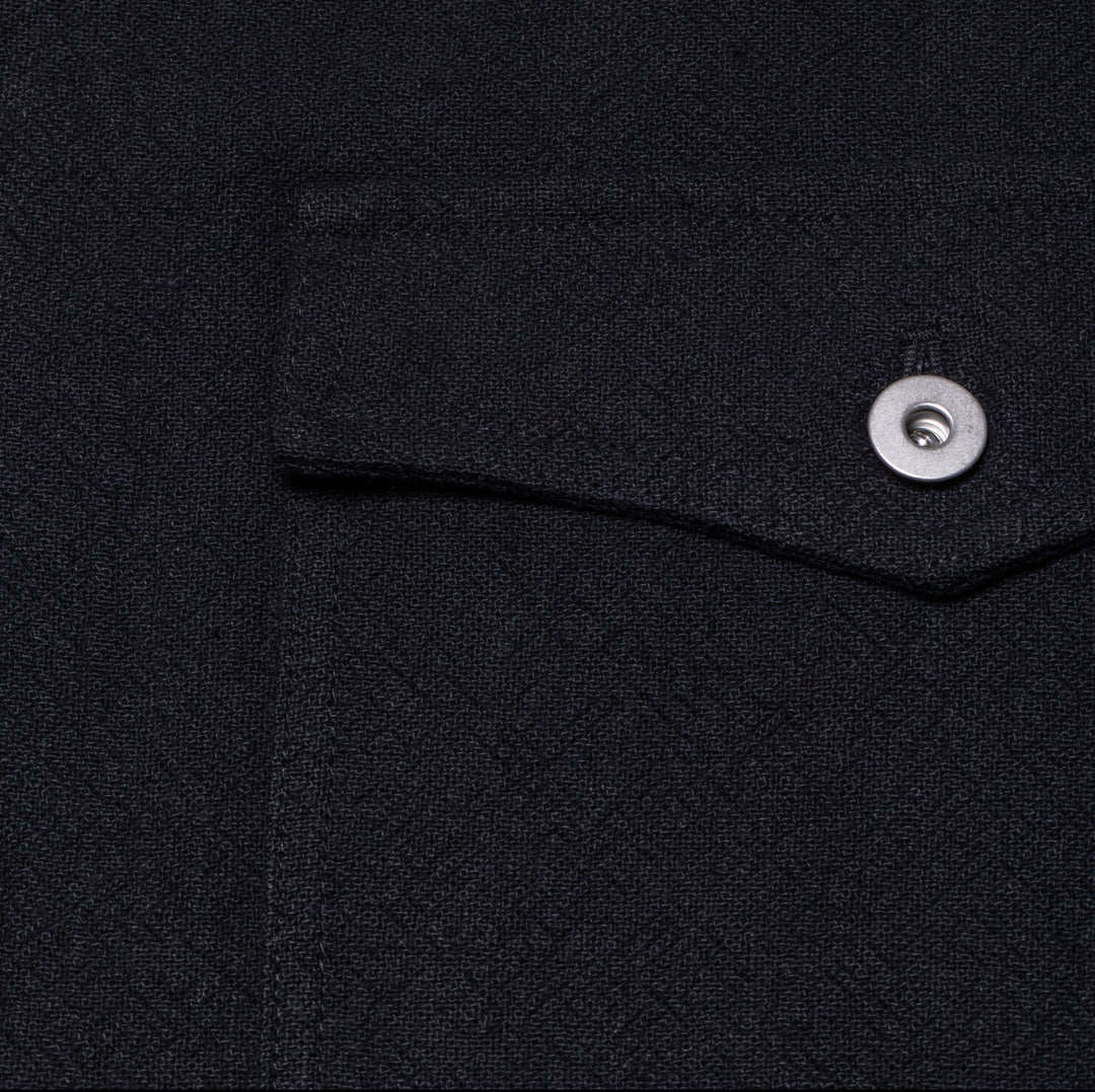 Black Textured Over Shirt