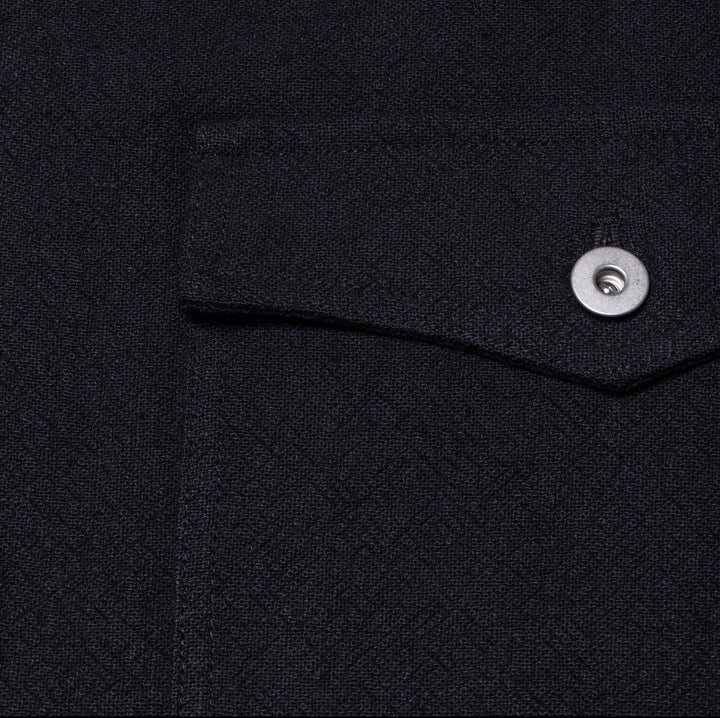 Black Textured Over Shirt