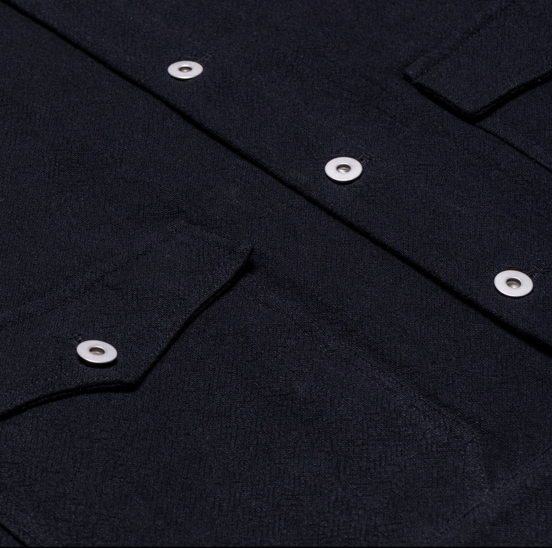 Black Textured Over Shirt