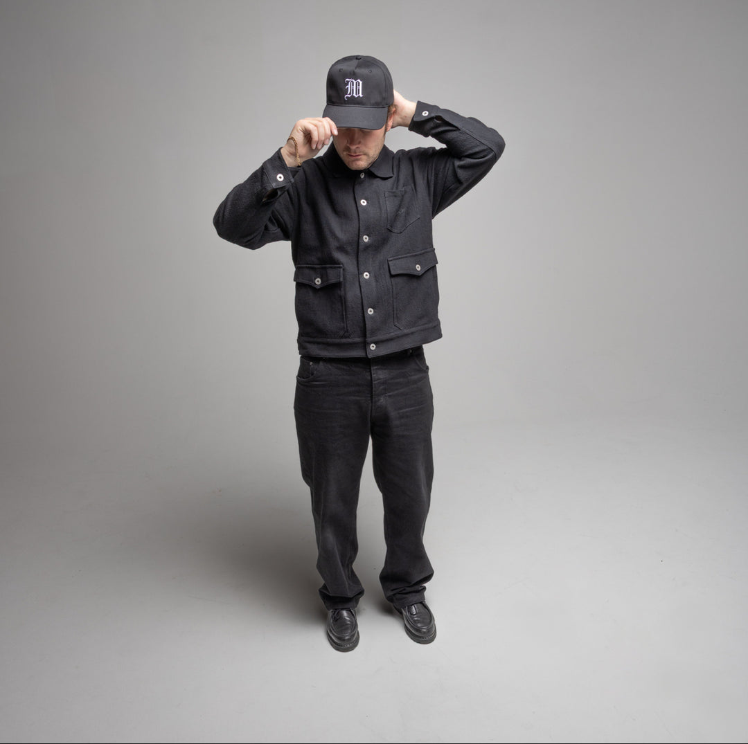 Black Textured Over Shirt