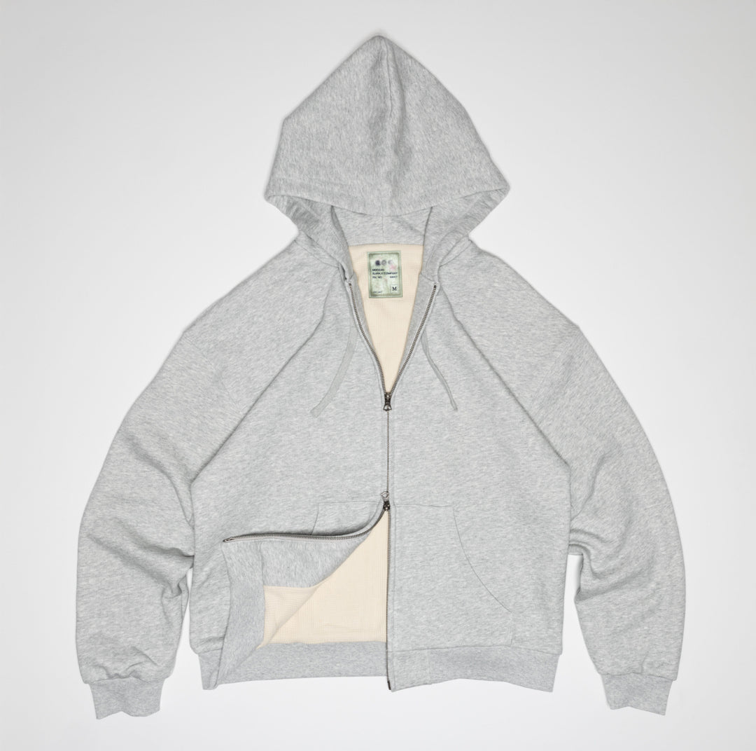 Thermal Lined Heather Grey Hoodie