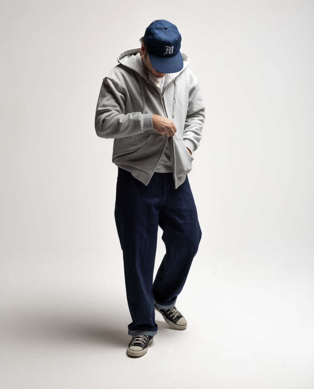 Thermal Lined Heather Grey Hoodie