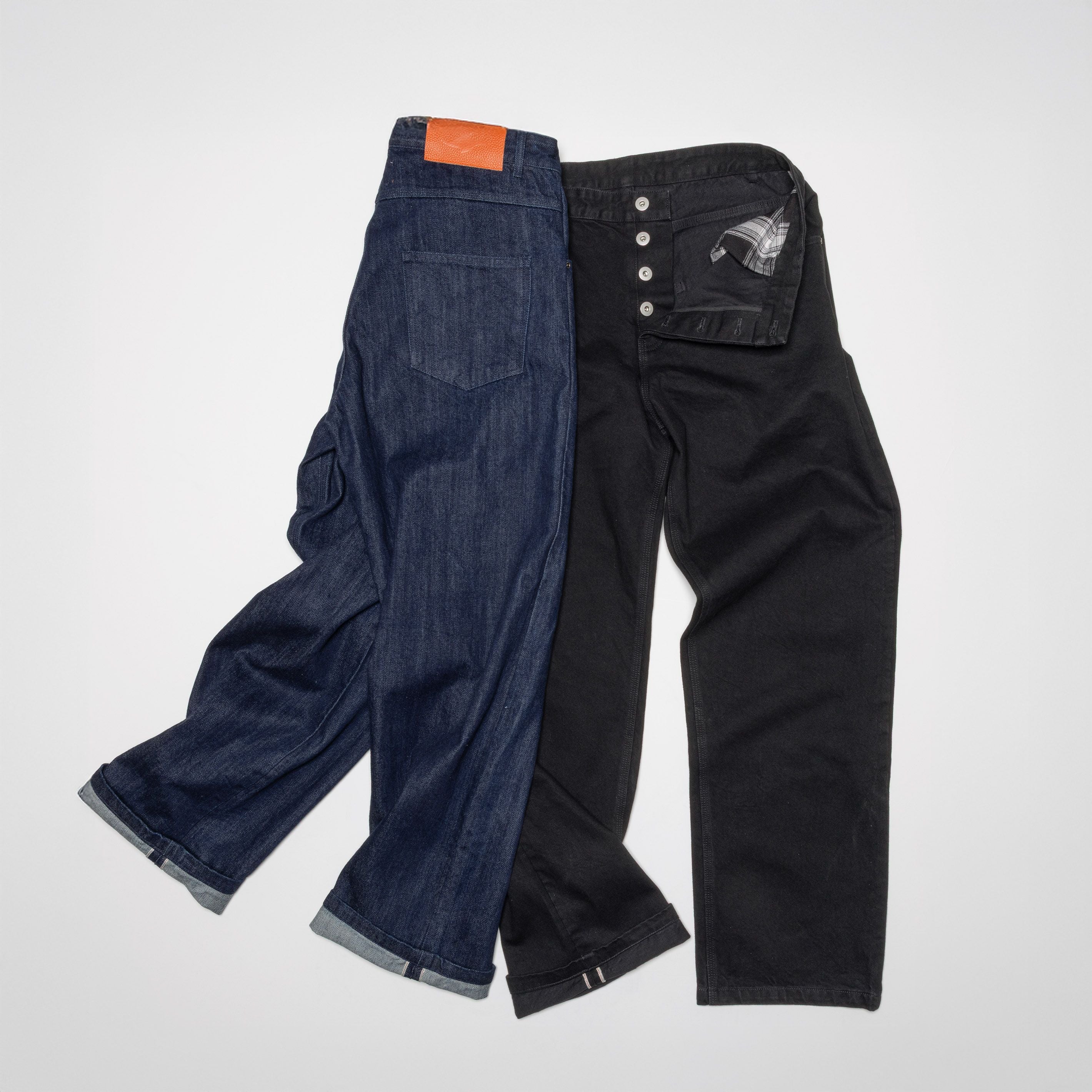 Straight-wide Selvedge Denim Black – moceanskate