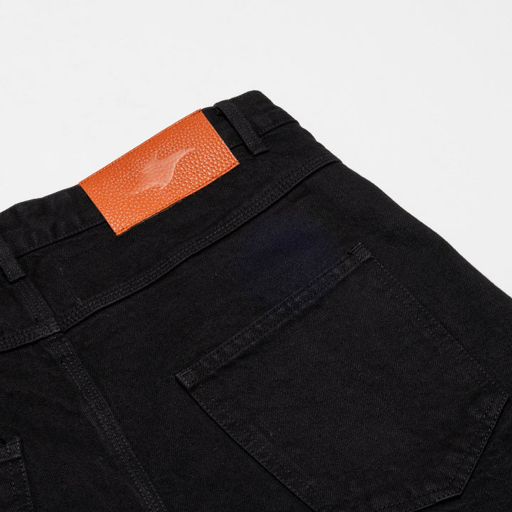 Straight-wide Selvedge Denim Black