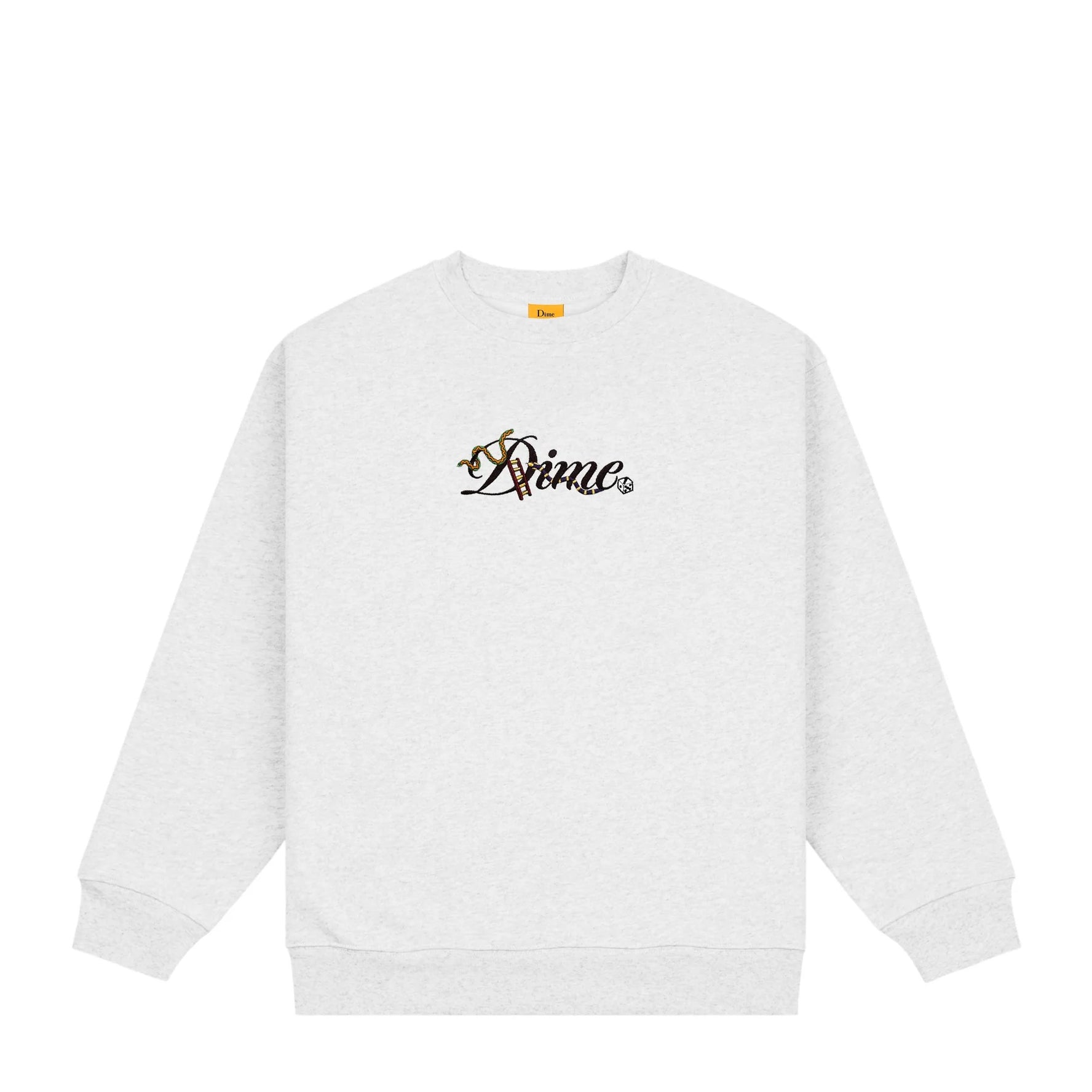 Dime CURSIVE SNAKE CREWNECK Ash