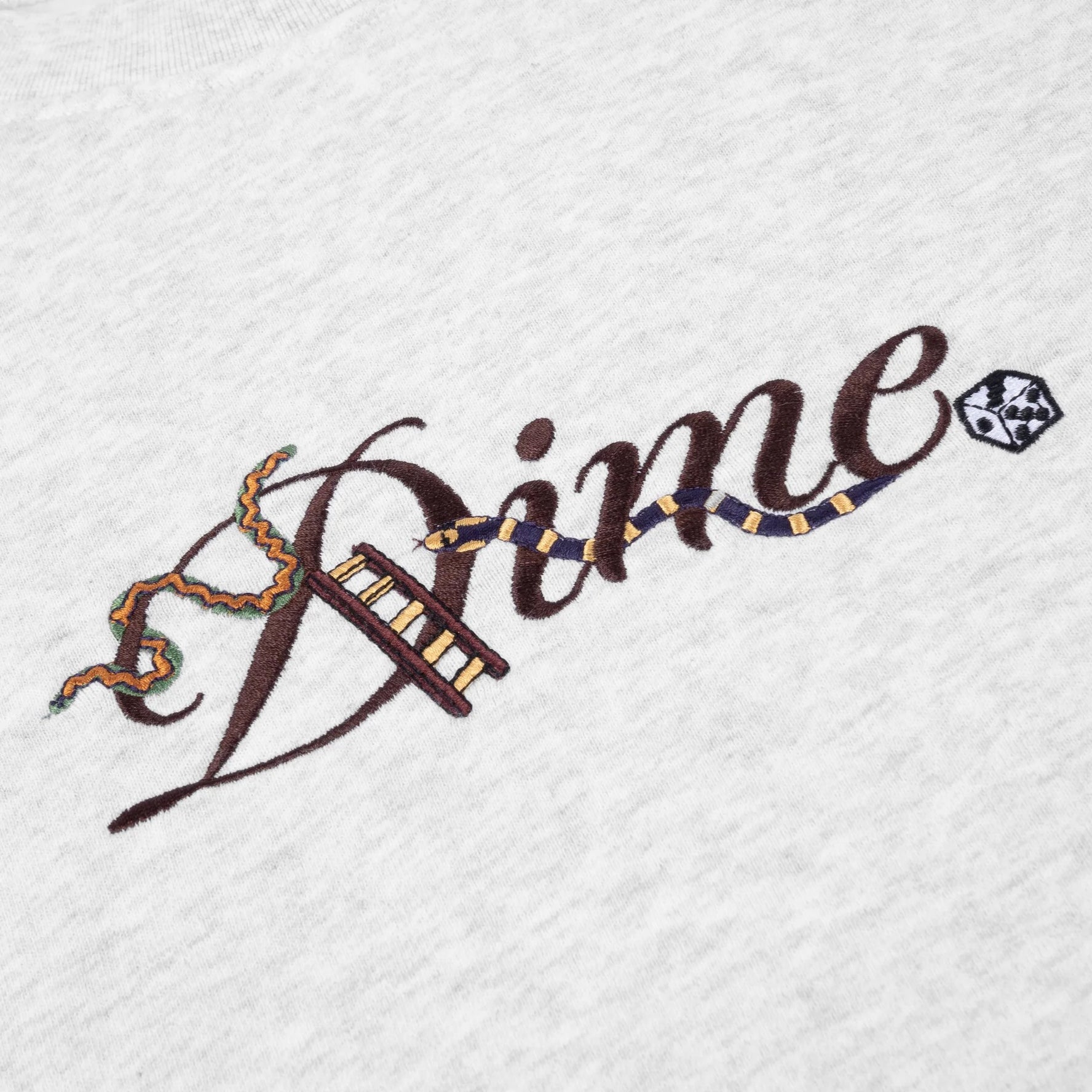 Dime CURSIVE SNAKE CREWNECK Ash