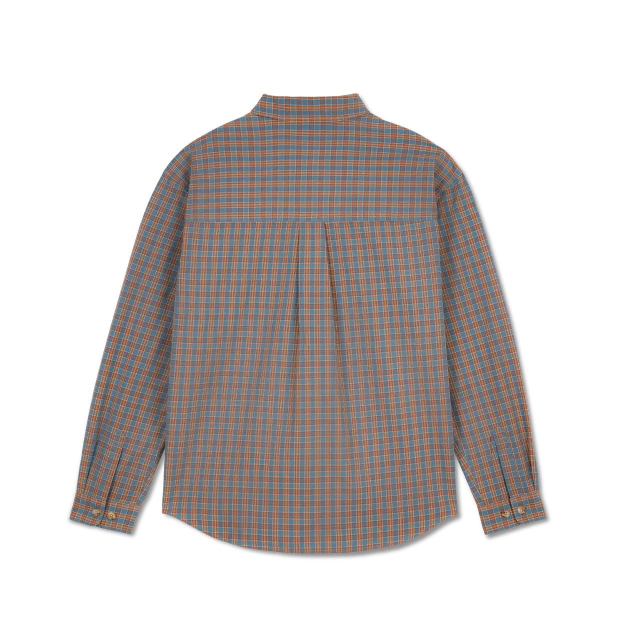 Polar Skate Co. MITCHELL LS SHIRT - BLUE / RUST