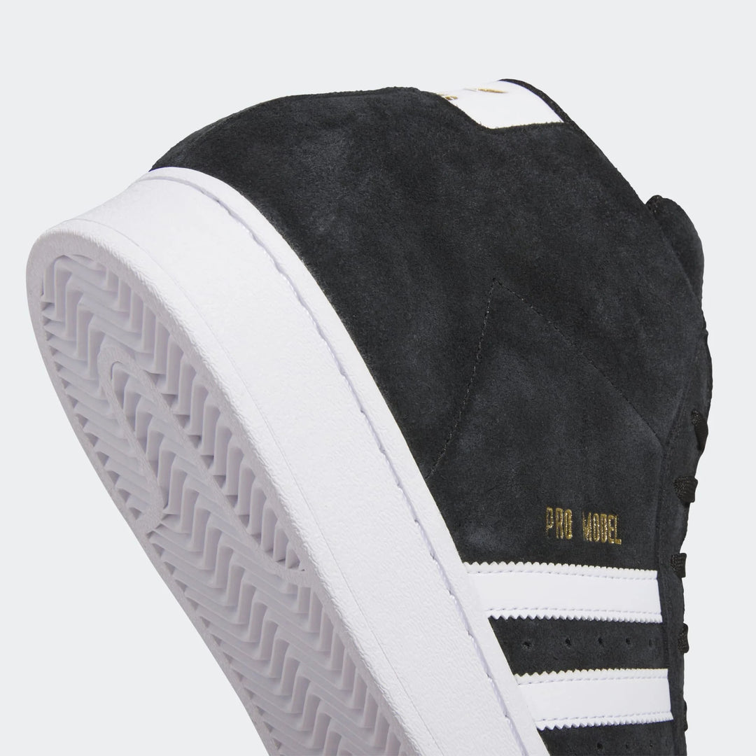 Adidas Pro Model ADV Skateboard Shoe - Black/White/Gold Metallic