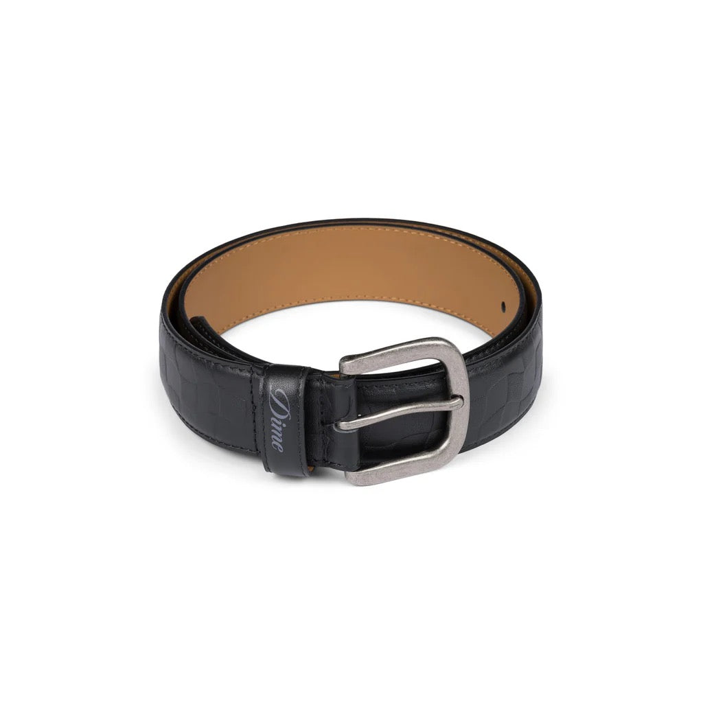 DIME CHECKERED LEATHER BELT