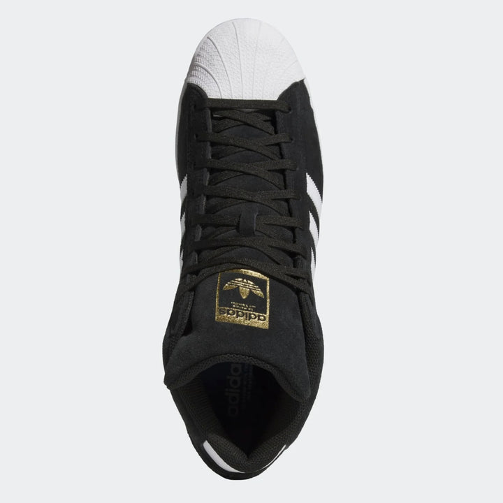 Adidas Pro Model ADV Skateboard Shoe - Black/White/Gold Metallic