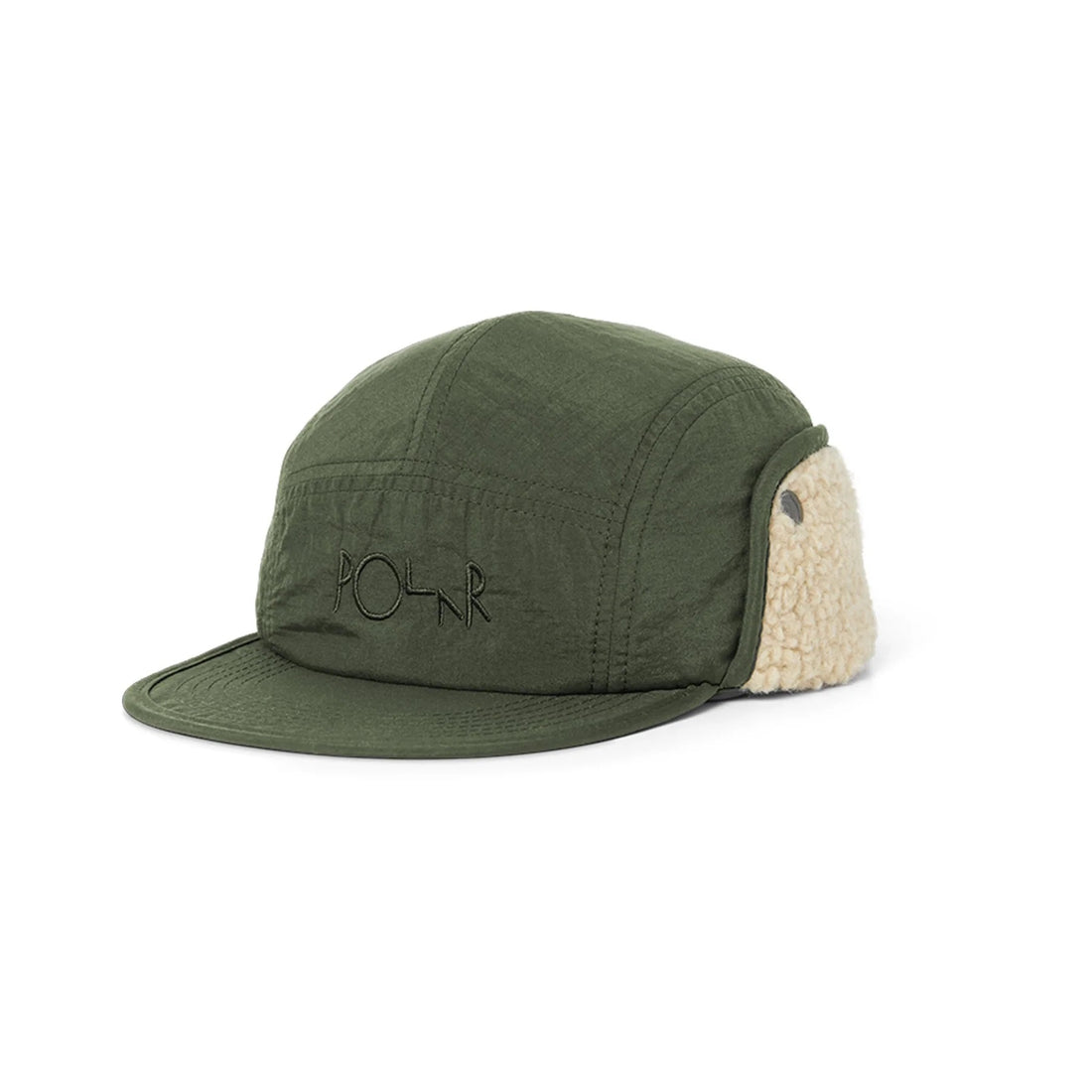 Polar Skate Co. VILDE FLAP CAP | SHERPA - ARMY GREEN