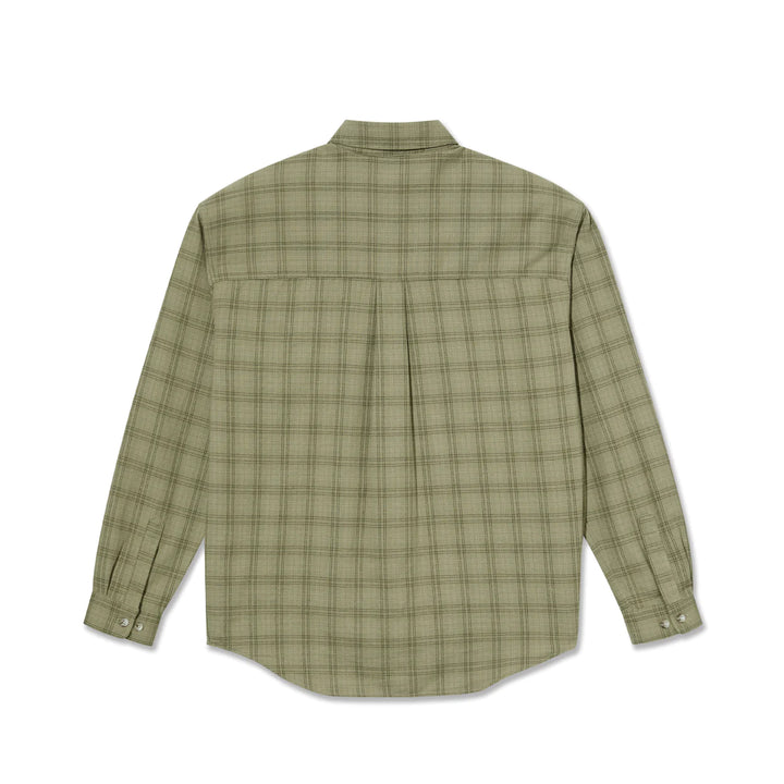 Polar Skate Co. MITCHELL LS SHIRT | FLANNEL - GREEN / BEIGE