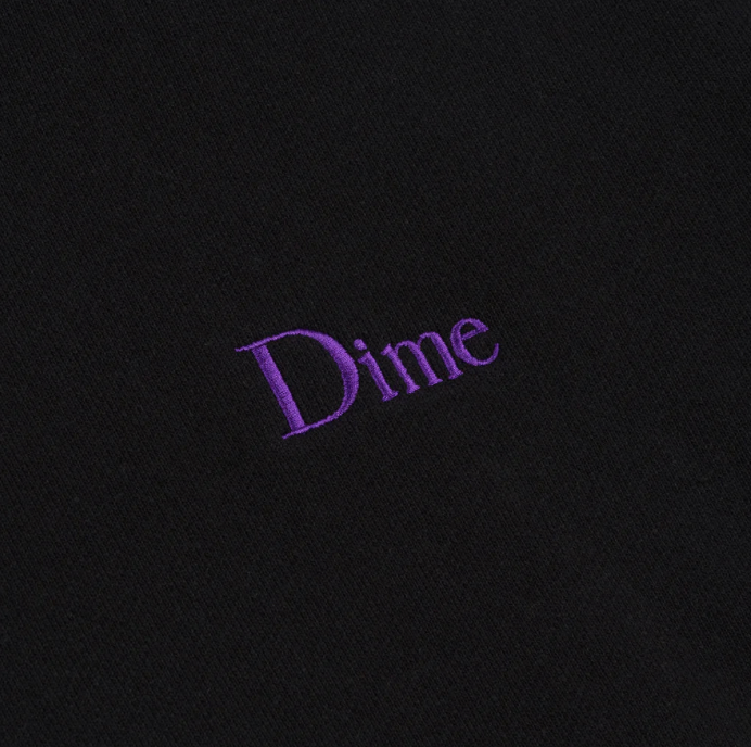 Dime Classic Small Logo Hoodie Black Purple