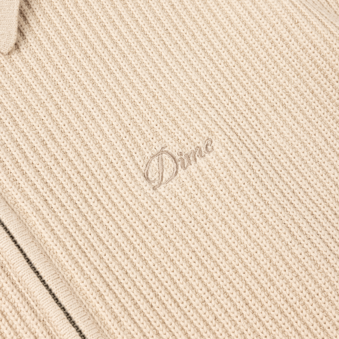 Dime Double Zip Knit Tan