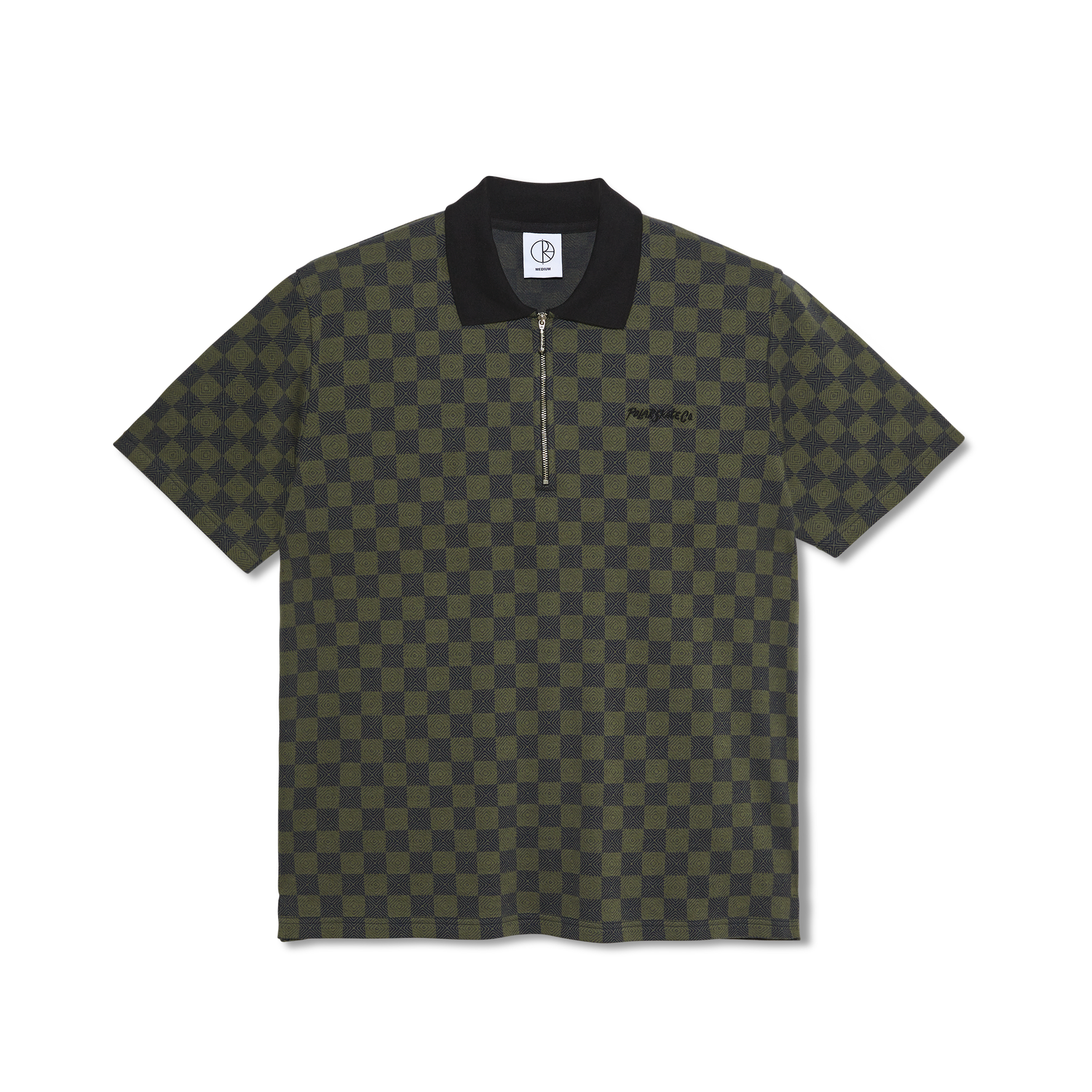 Polar Skate Co. Jacques Polo Shirt Checkered Black/Green