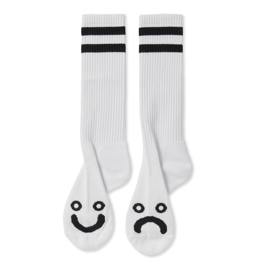Polar Skate Co. Rib Socks Long White/Black