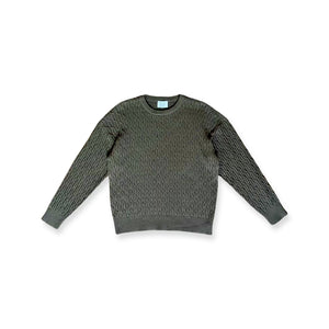 Mocean Chain Knit Sweater in Olive
