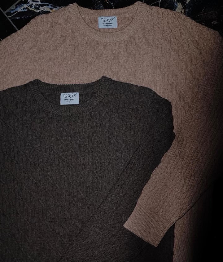 Mocean Chain Knit Sweater in Beige