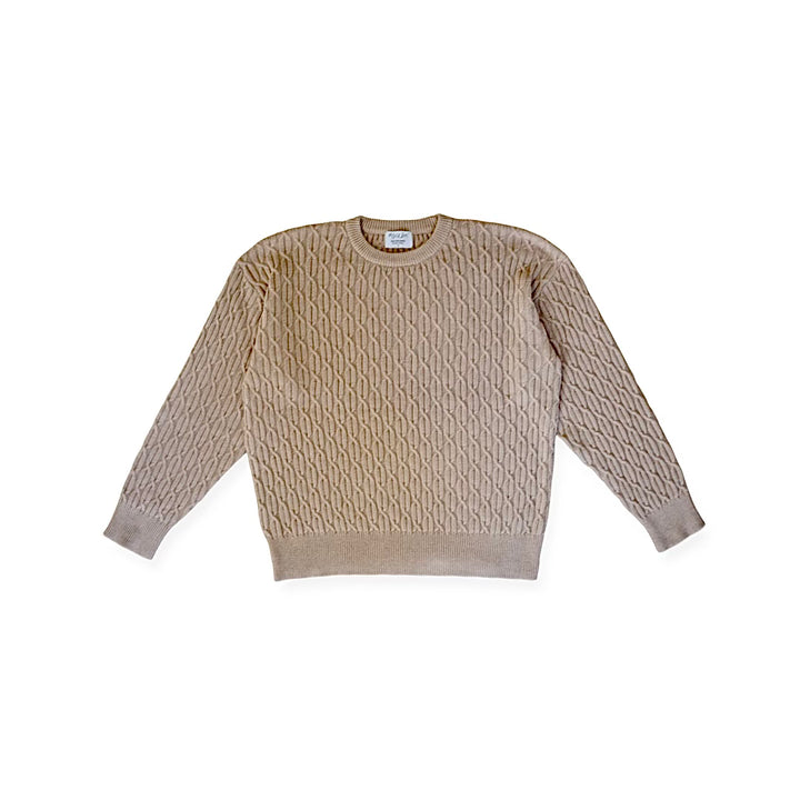 Mocean Chain Knit Sweater in Beige